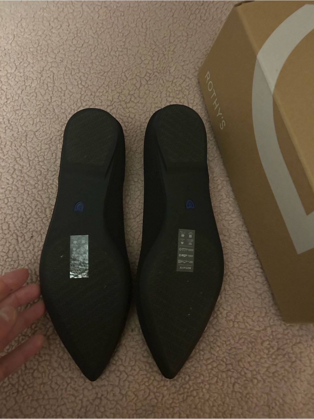 Rothy's Black Pointed-Toe Flats